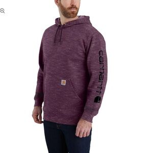 Carhartt Iconic K288 Logo Sweatshirt, size Medium, heather purple, loose fit